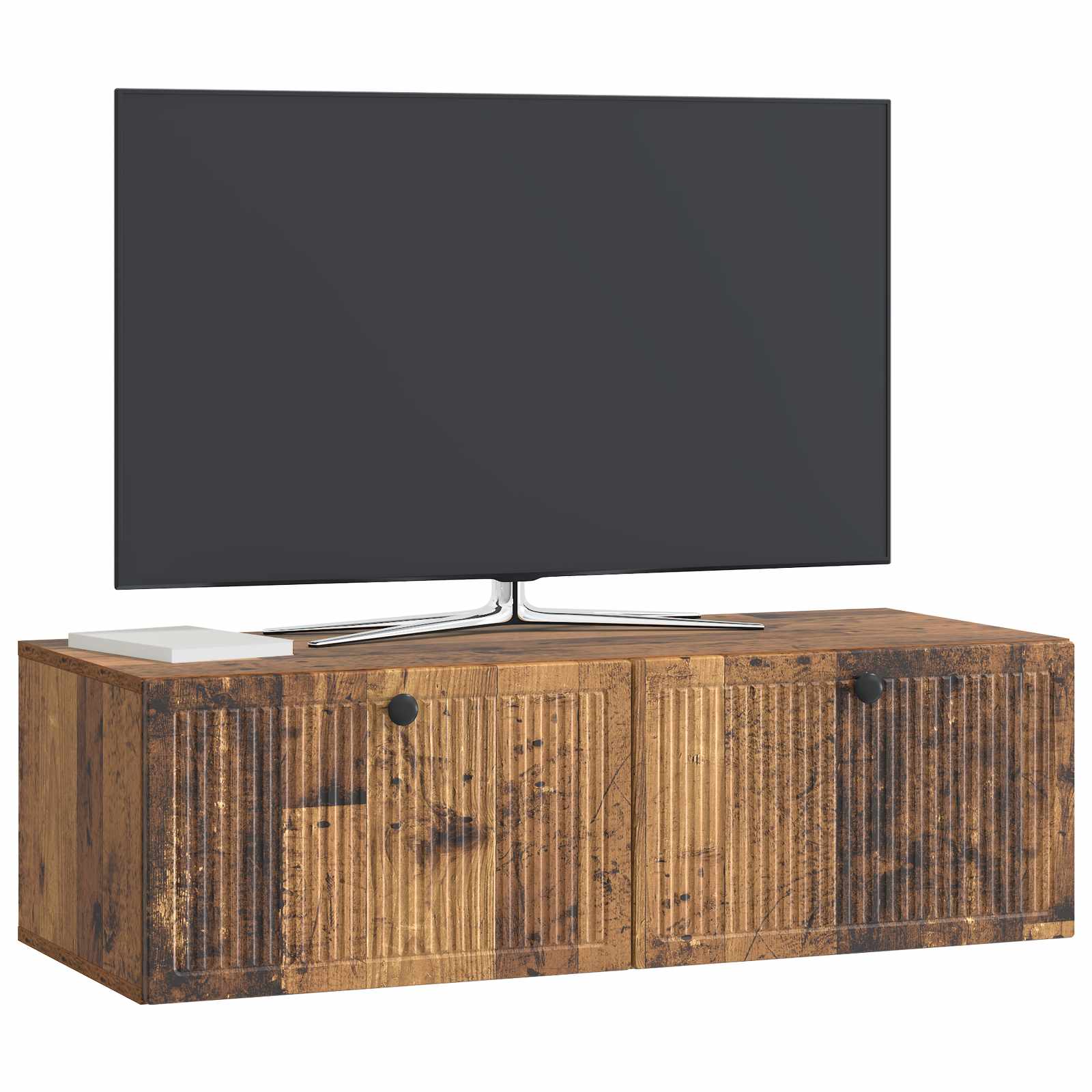 Wandmontierter TV-Schrank Altholz 98 x 41 x 30 cm Holzwerkstoff