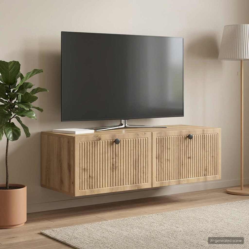 Wandmontierter TV-Schrank 98 x 41 x 30 cm Artisan-Eiche