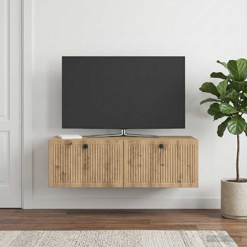 Wandmontierter TV-Schrank 98 x 41 x 30 cm Artisan-Eiche