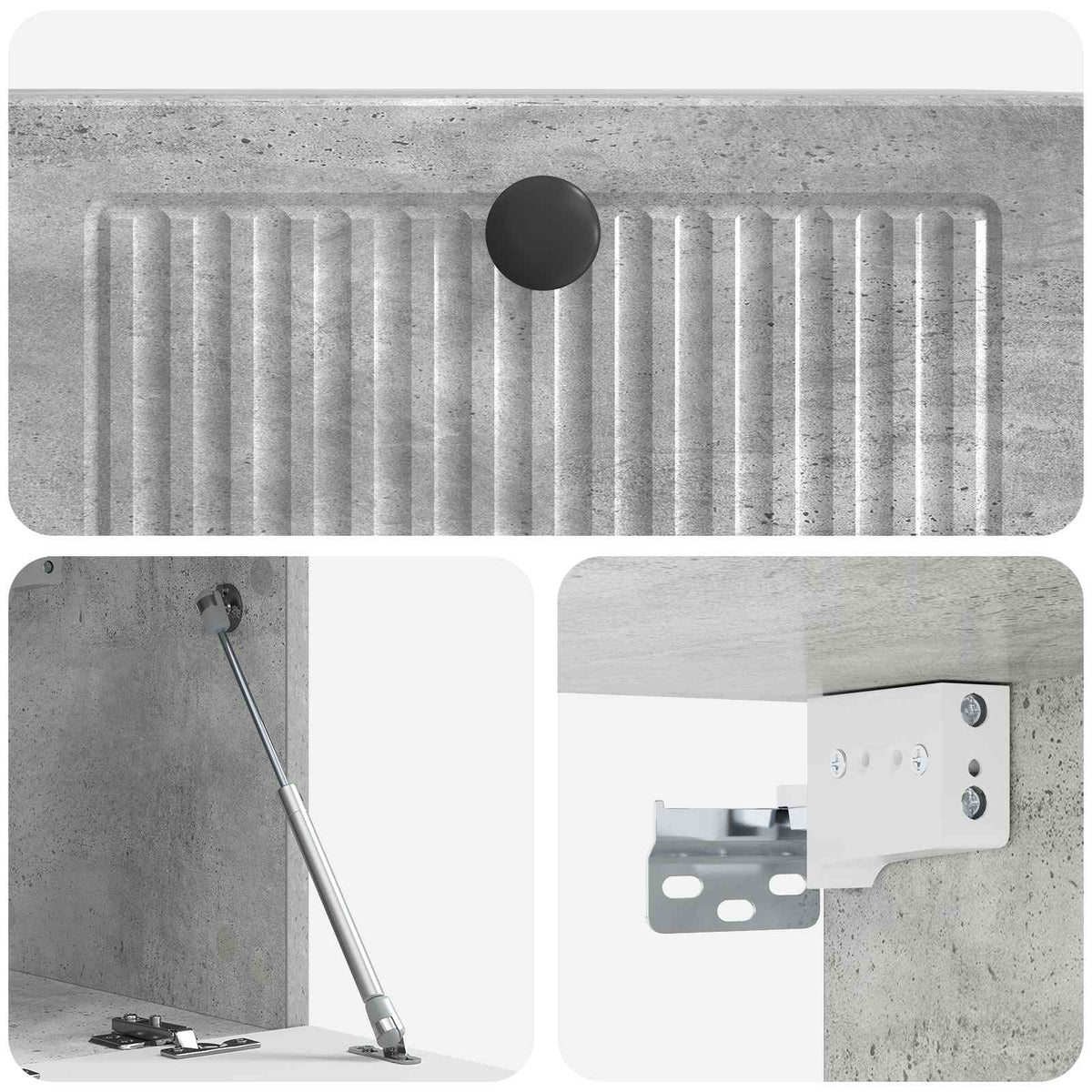 Wandmontierter TV-Schrank Betongrau 59,5 x 31 x 30 cm