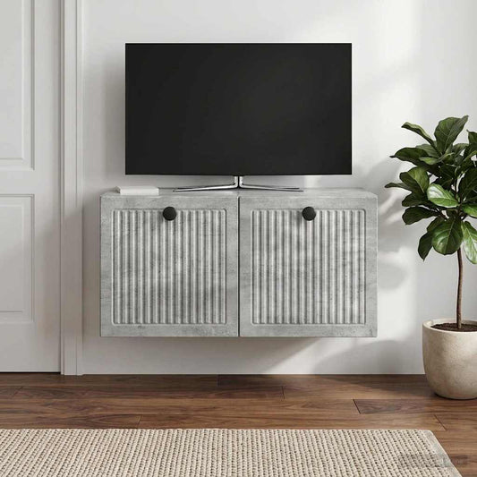 Wandmontierter TV-Schrank Betongrau 59,5 x 31 x 30 cm