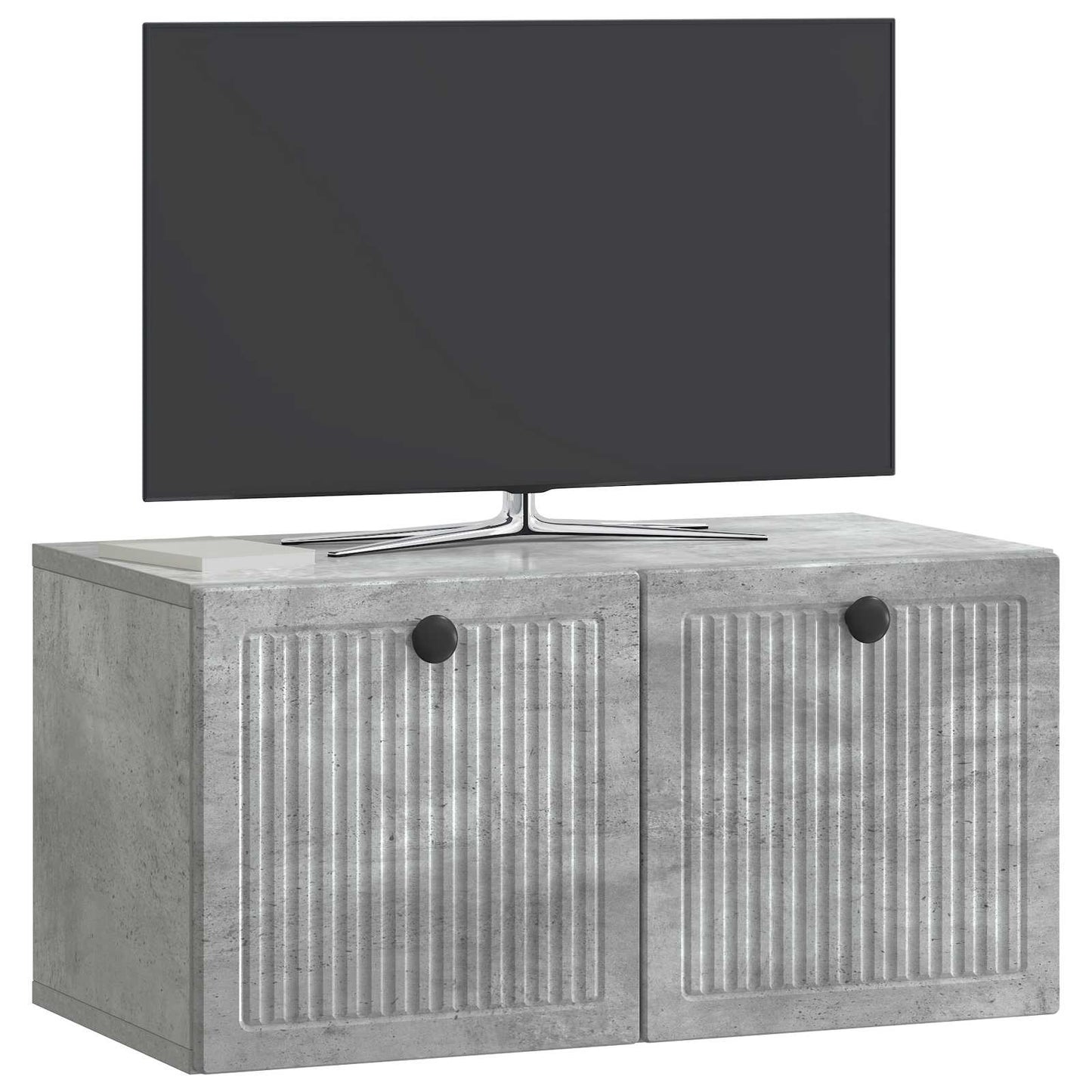 Wandmontierter TV-Schrank Betongrau 59,5 x 31 x 30 cm