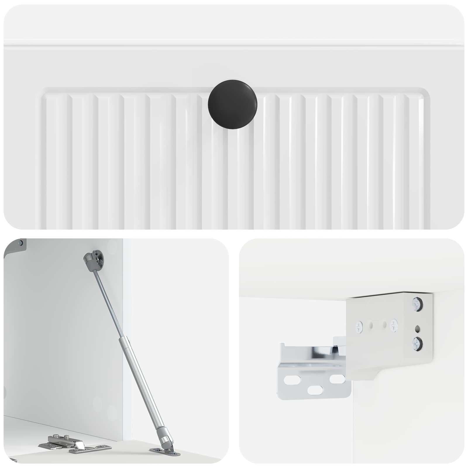 Wandmontierter TV-Schrank Hochglanz Weiß 59,5 x 31 x 30 cm