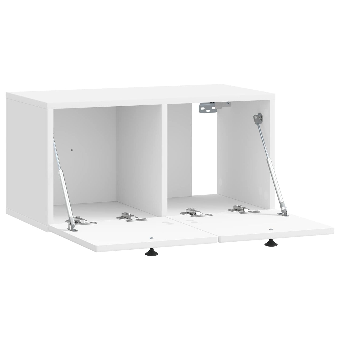 Wandmontierter TV-Schrank Hochglanz Weiß 59,5 x 31 x 30 cm