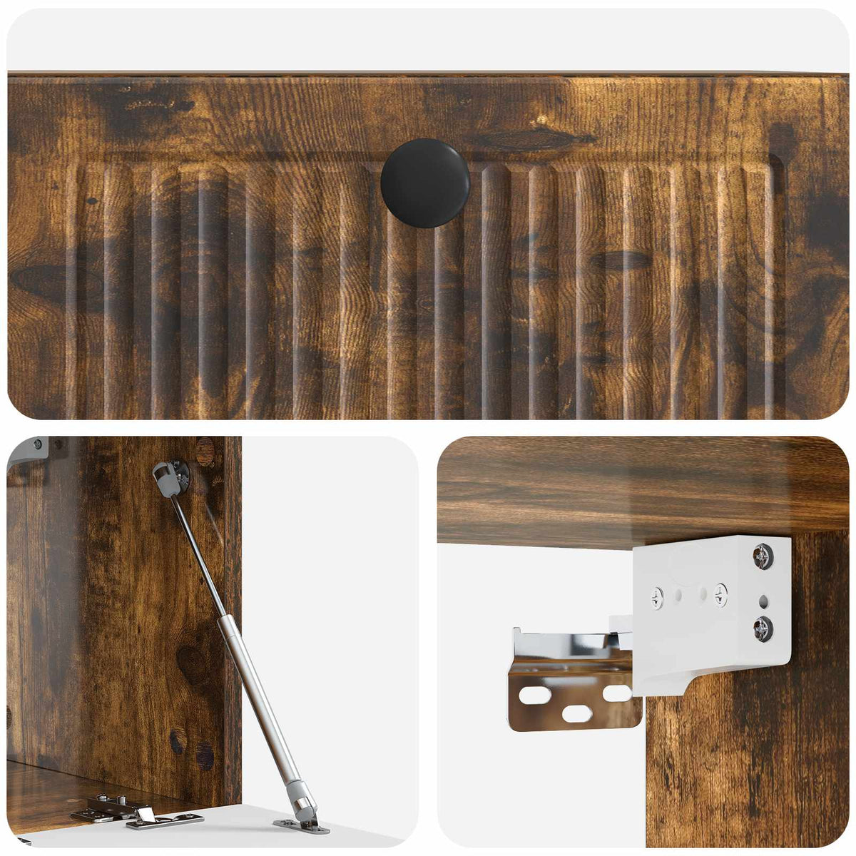 Wandmontierter TV-Schrank Geräucherte Eiche 59,5 x 31 x 30 cm