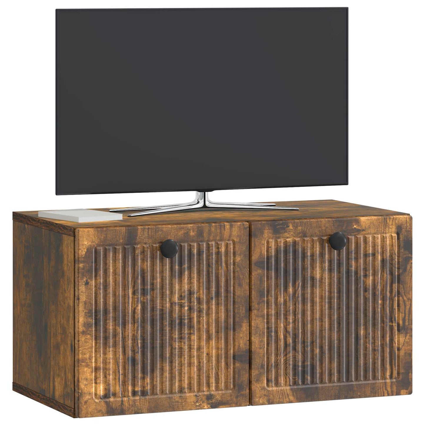 Wandmontierter TV-Schrank Geräucherte Eiche 59,5 x 31 x 30 cm