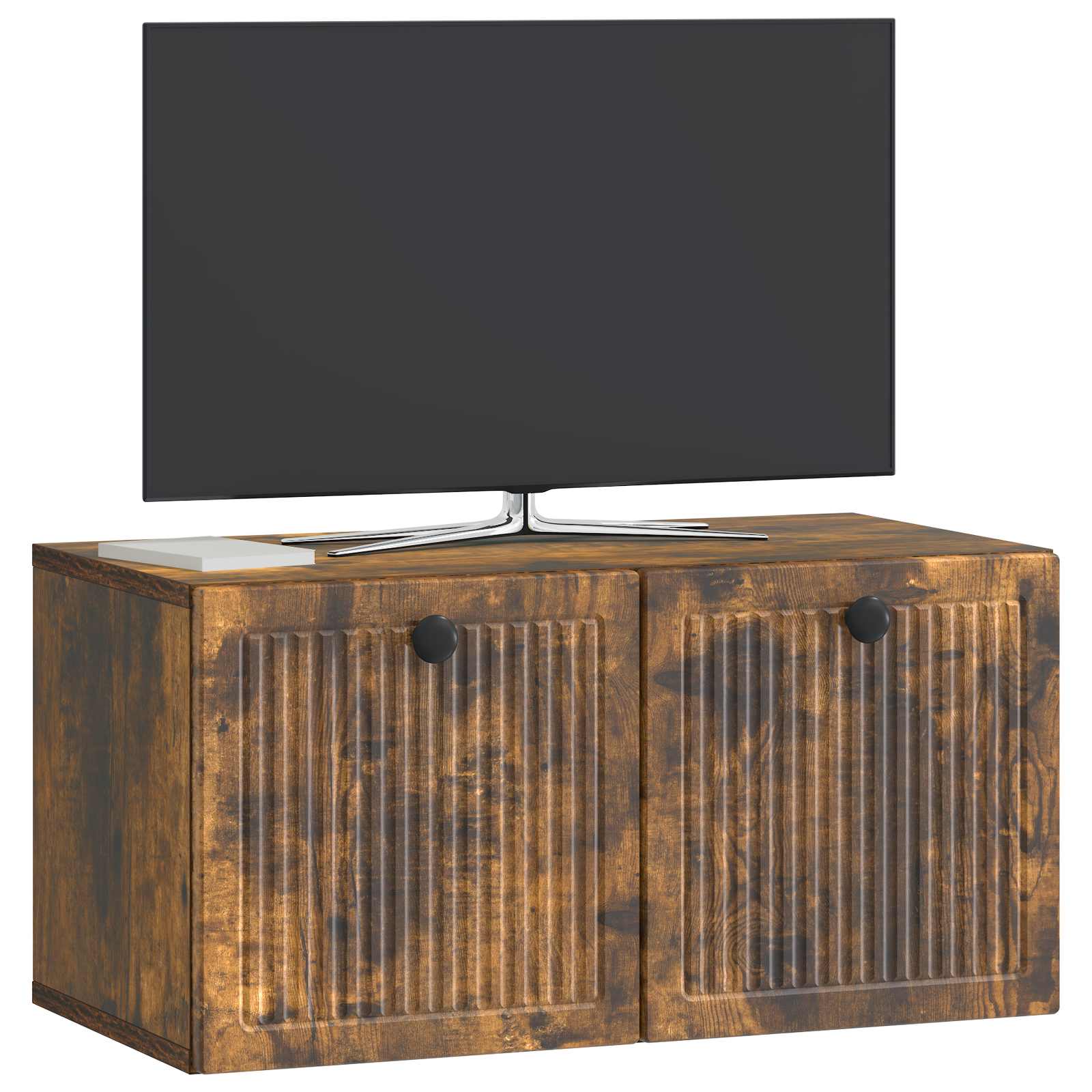 Wandmontierter TV-Schrank Geräucherte Eiche 59,5 x 31 x 30 cm