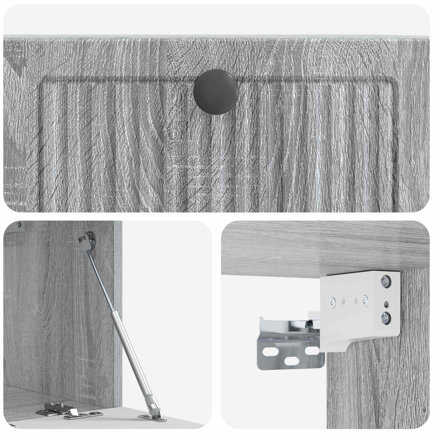 Wandmontierter TV-Schrank Graues Sonoma 59,5 x 31 x 30 cm