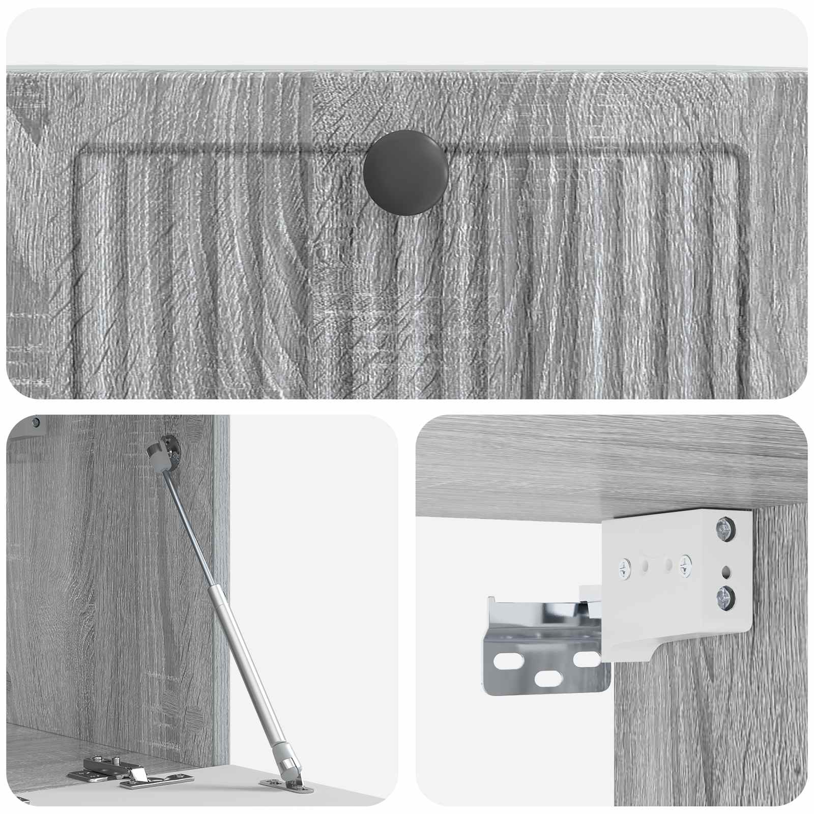 Wandmontierter TV-Schrank Graues Sonoma 59,5 x 31 x 30 cm