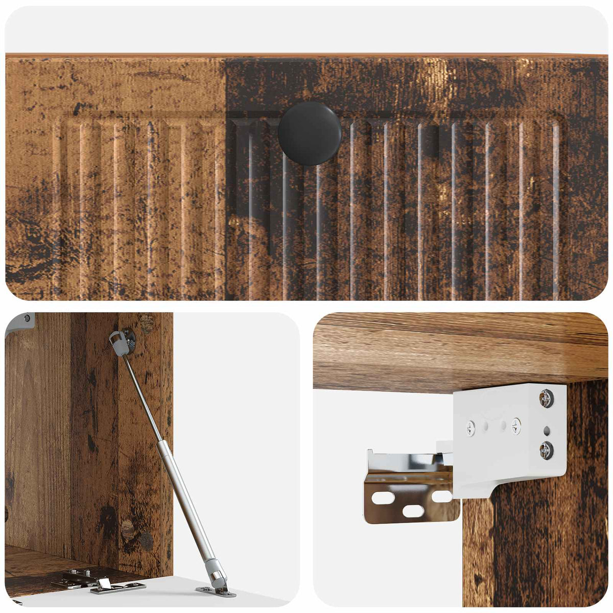 Wandmontierter TV-Schrank Altholz 59,5 x 31 x 30 cm