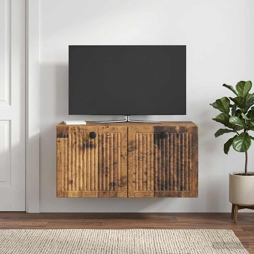 Wandmontierter TV-Schrank Altholz 59,5 x 31 x 30 cm