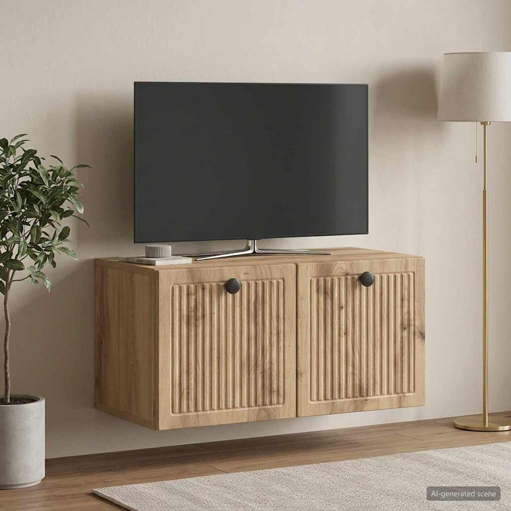 Wandmontierter TV-Schrank 59,5 x 31 x 30 cm Artisan-Eiche