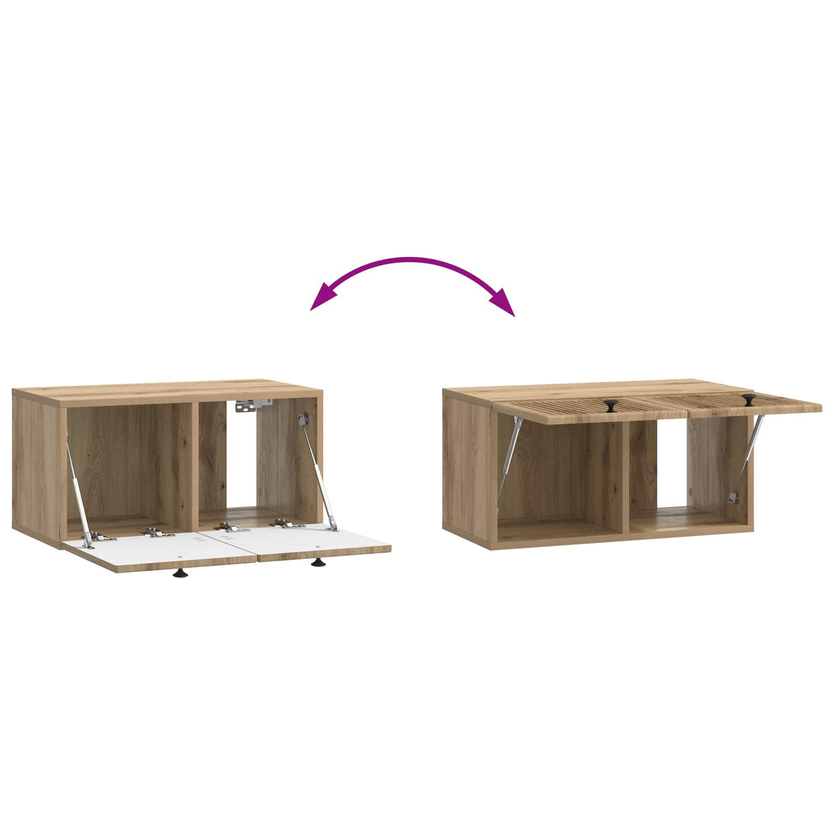 Wandmontierter TV-Schrank 59,5 x 31 x 30 cm Artisan-Eiche