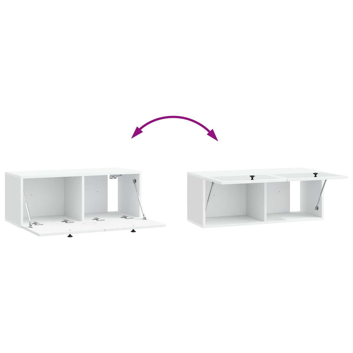 Wandmontierter TV-Schrank Weiß 78,5 x 31 x 30 cm Holzwerkstoff