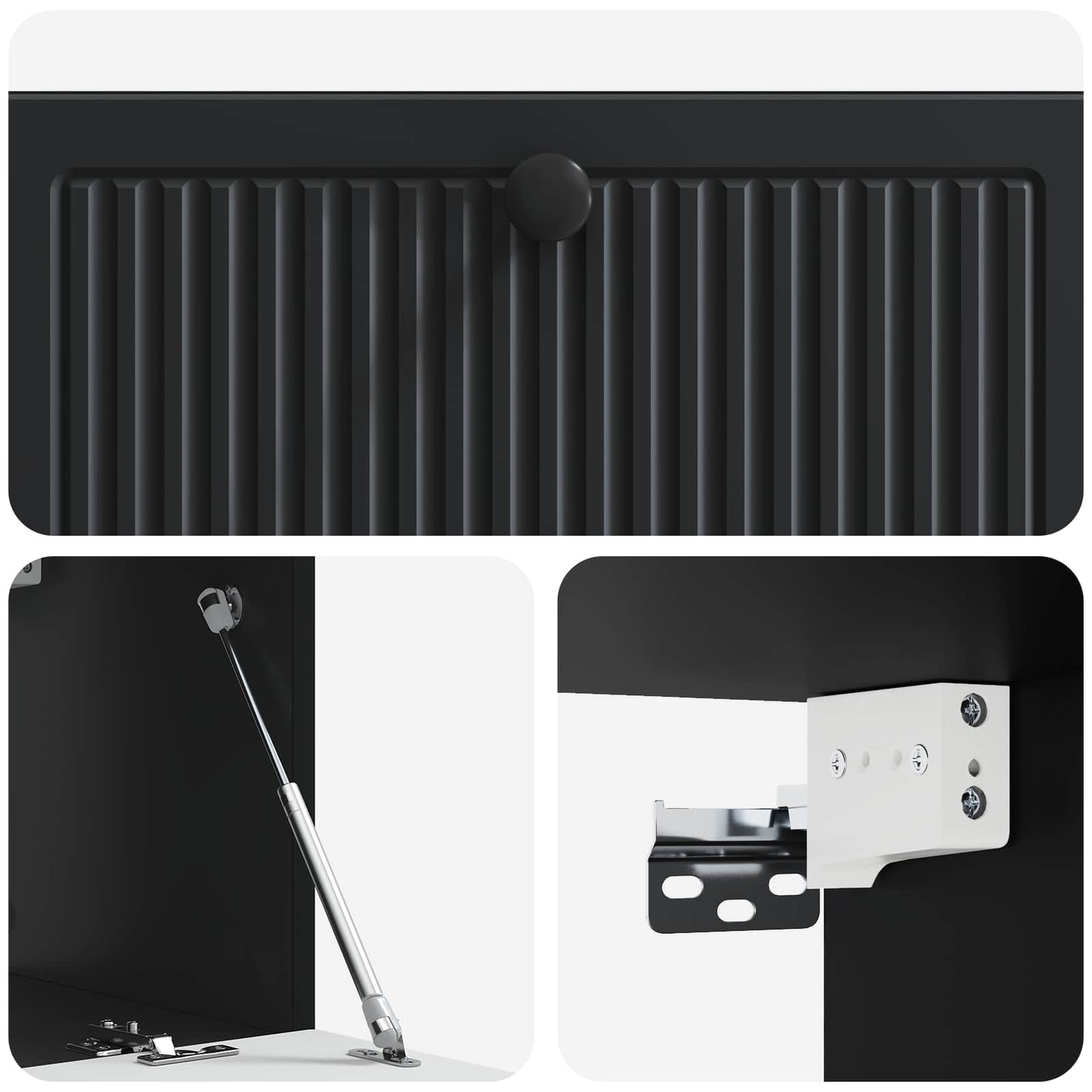 Wandmontierter TV-Schrank Schwarz 78,5 x 31 x 30 cm