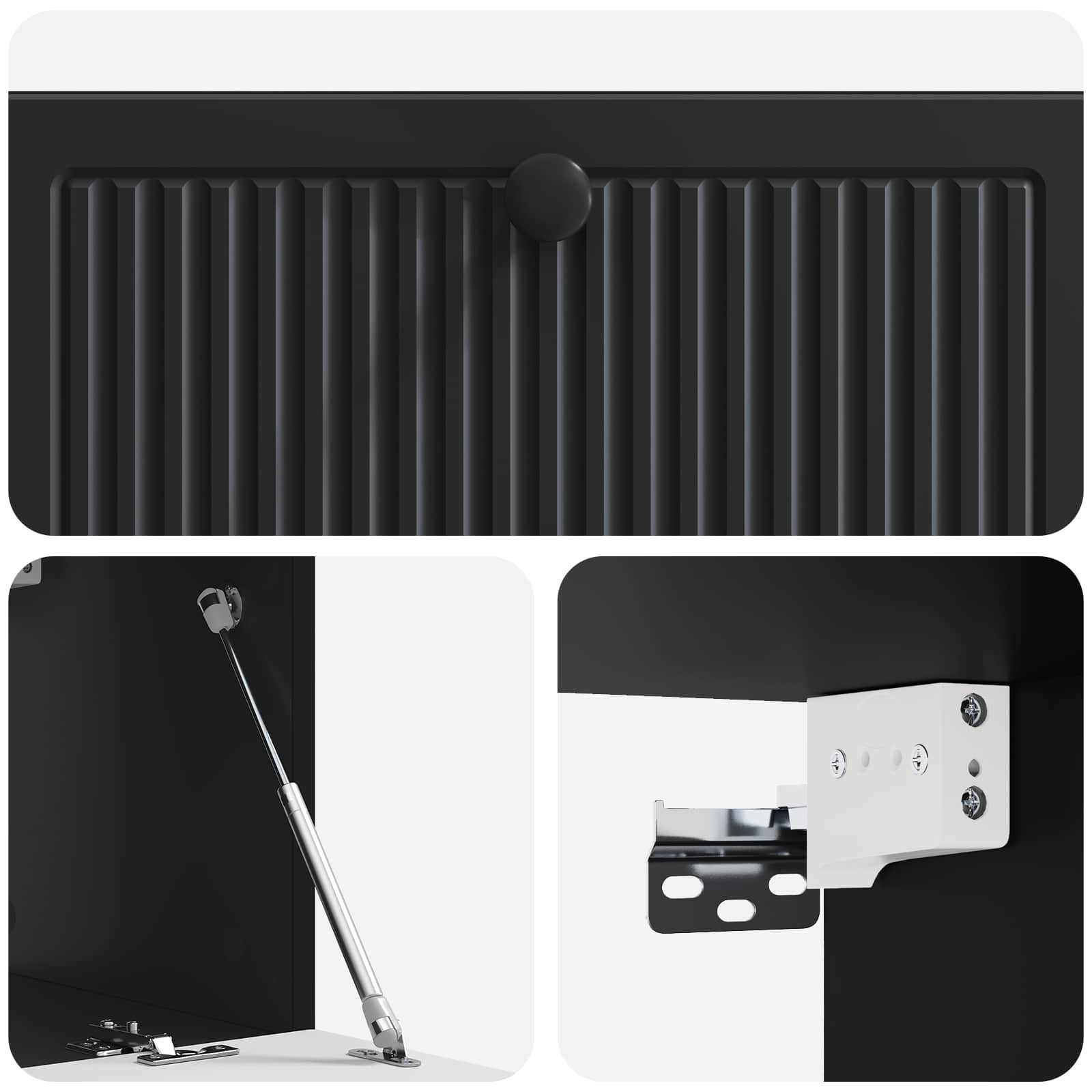 Wandmontierter TV-Schrank Schwarz 78,5 x 31 x 30 cm
