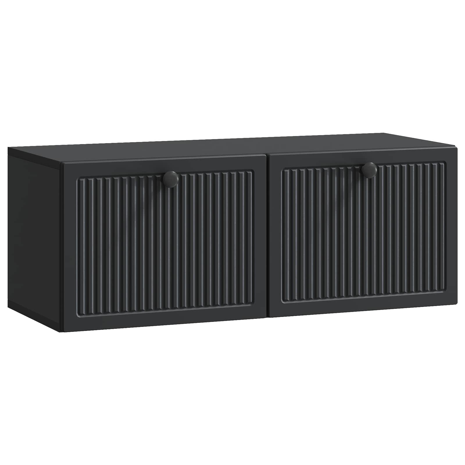 Wandmontierter TV-Schrank Schwarz 78,5 x 31 x 30 cm