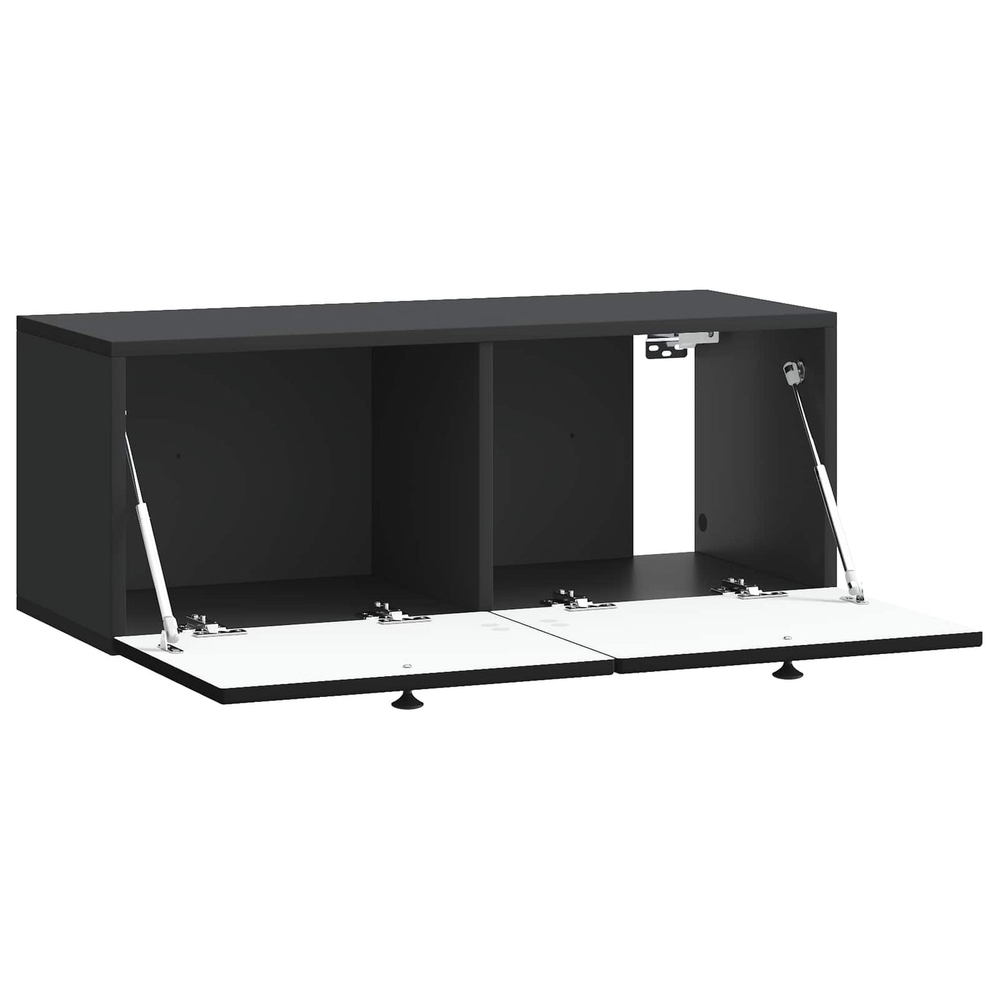 Wandmontierter TV-Schrank Schwarz 78,5 x 31 x 30 cm