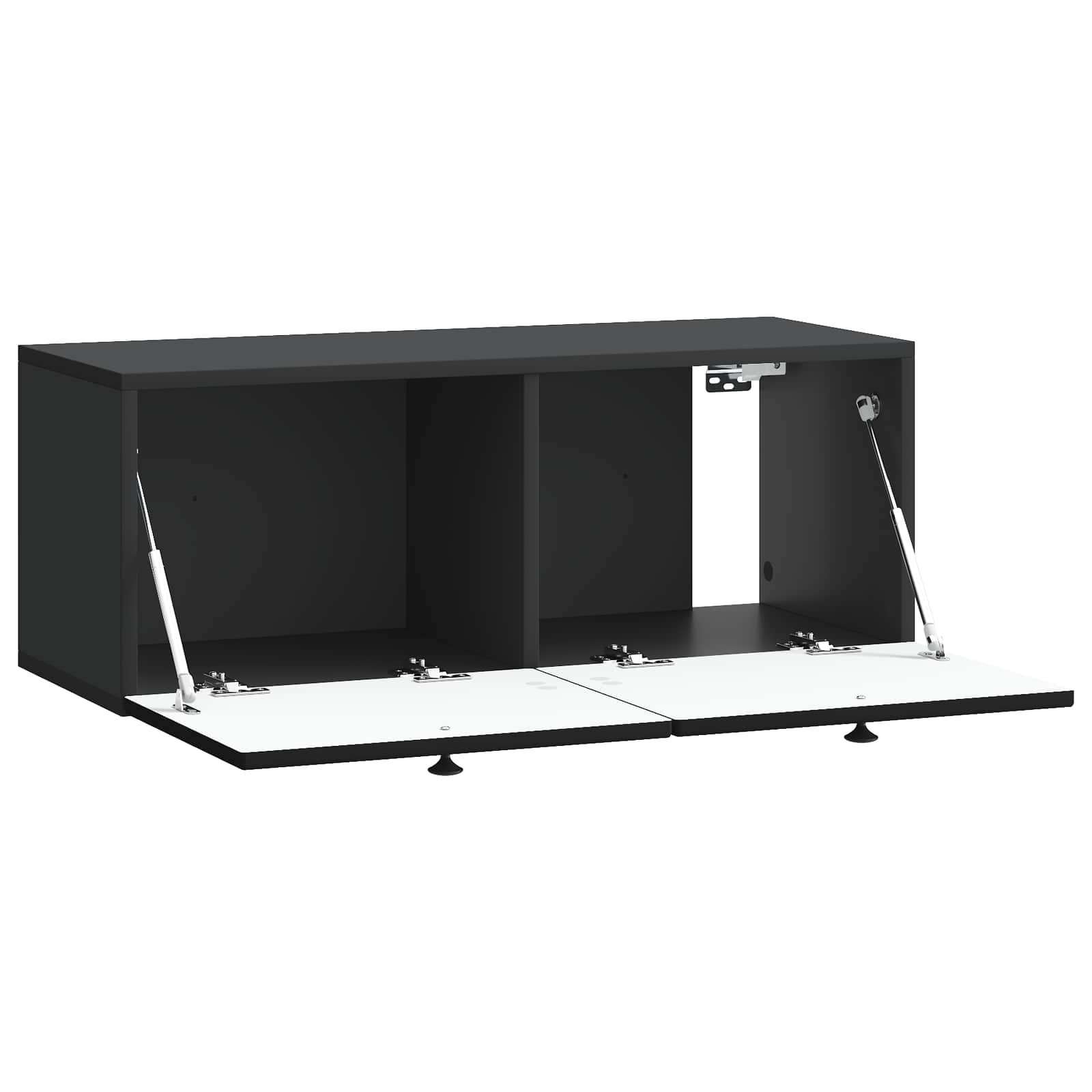 Wandmontierter TV-Schrank Schwarz 78,5 x 31 x 30 cm