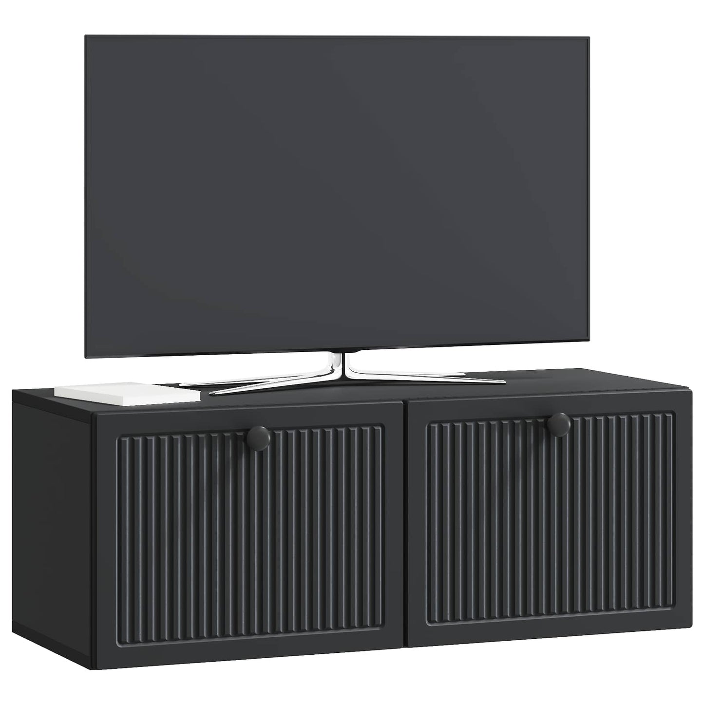Wandmontierter TV-Schrank Schwarz 78,5 x 31 x 30 cm