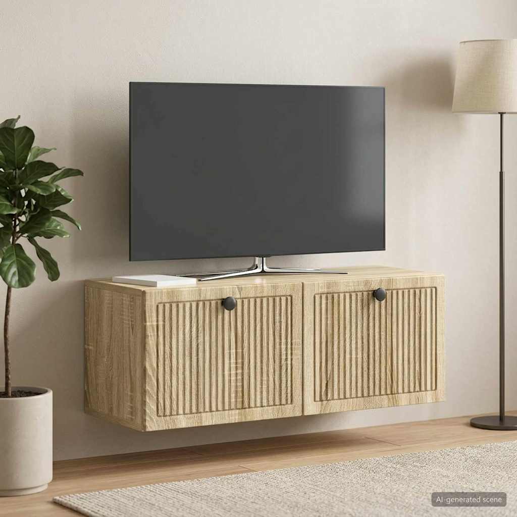 Wandmontierter TV-Schrank Sonoma-Eiche 78,5 x 31 x 30 cm