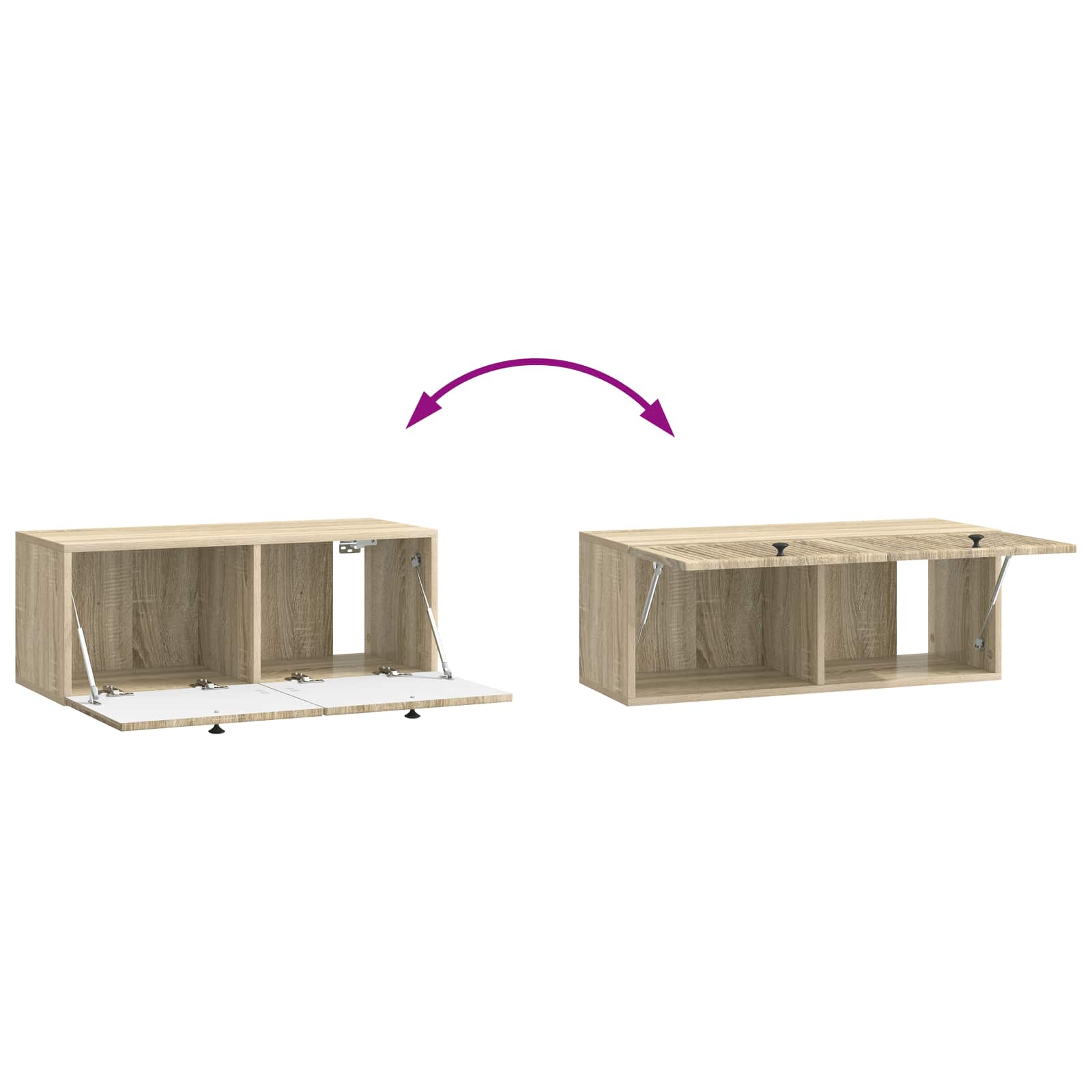 Wandmontierter TV-Schrank Sonoma-Eiche 78,5 x 31 x 30 cm