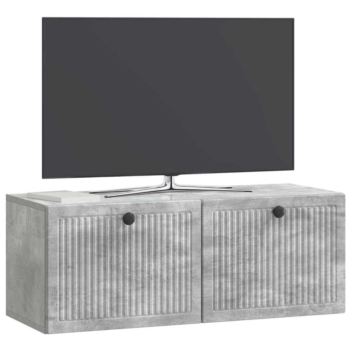 Wandmontierter TV-Schrank Betongrau 78,5 x 31 x 30 cm