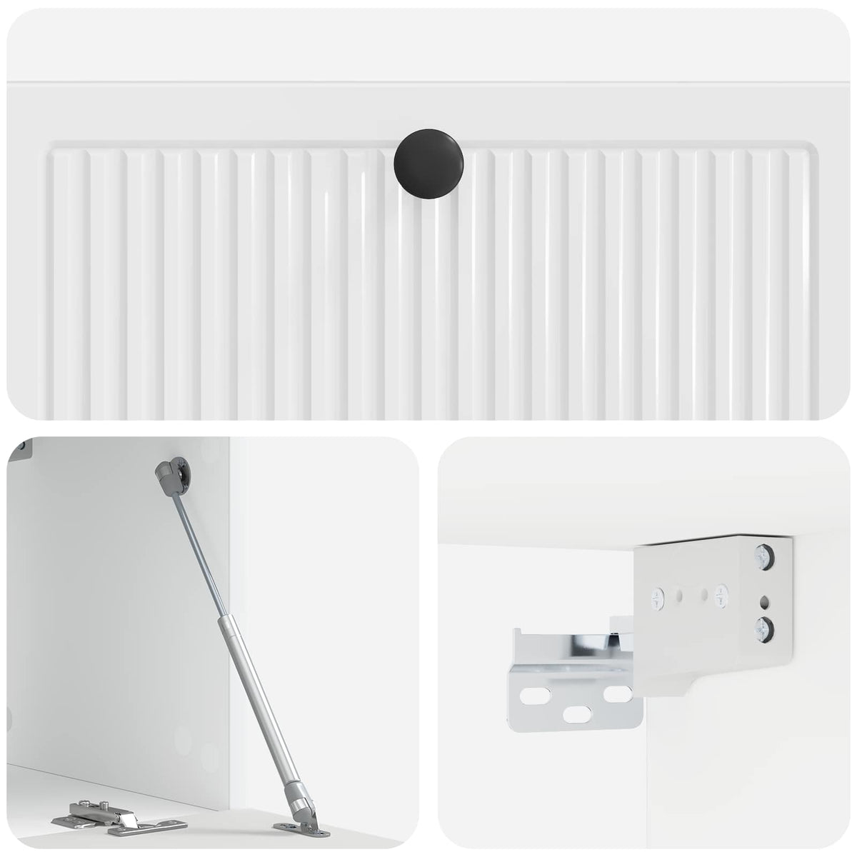 Wandmontierter TV-Schrank Hochglanz Weiß 78,5 x 31 x 30 cm