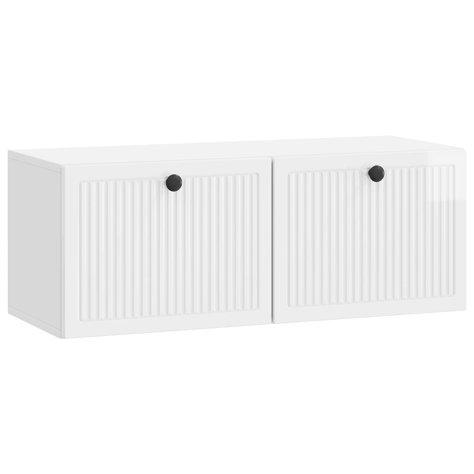 Wandmontierter TV-Schrank Hochglanz Weiß 78,5 x 31 x 30 cm