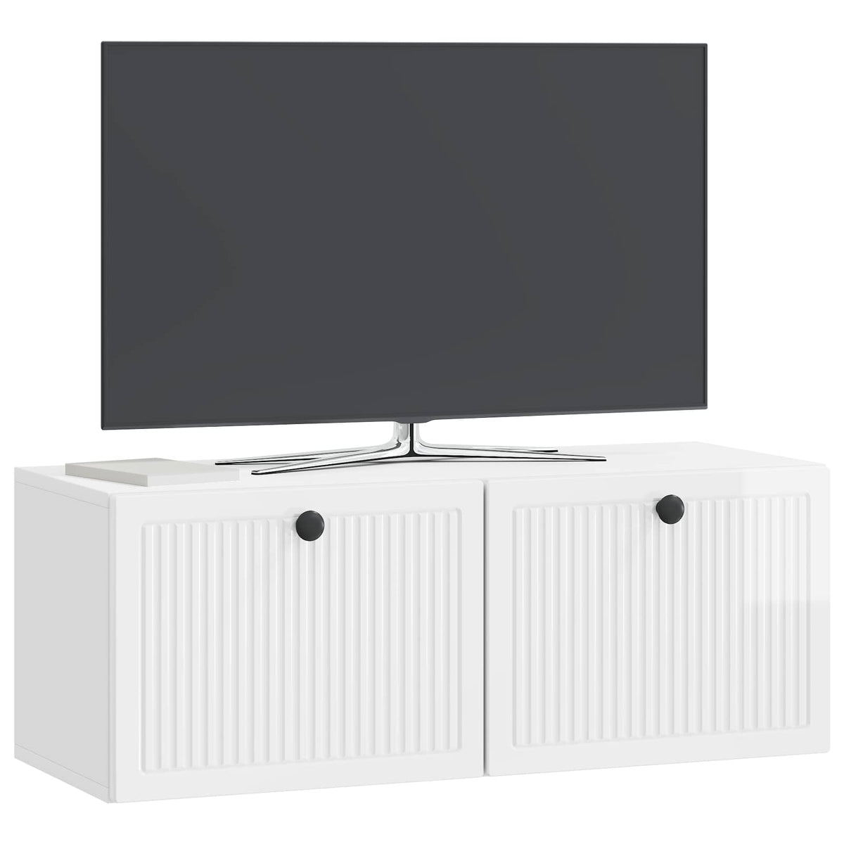 Wandmontierter TV-Schrank Hochglanz Weiß 78,5 x 31 x 30 cm