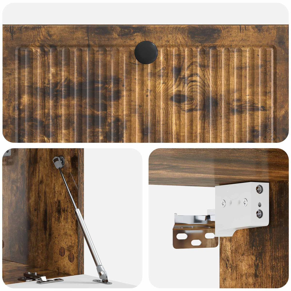 Wandmontierter TV-Schrank Geräucherte Eiche 78,5 x 31 x 30 cm