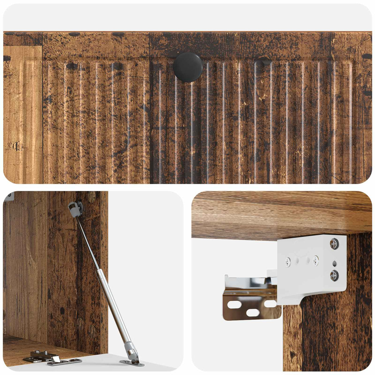 Wandmontierter TV-Schrank Altholz 78,5 x 31 x 30 cm