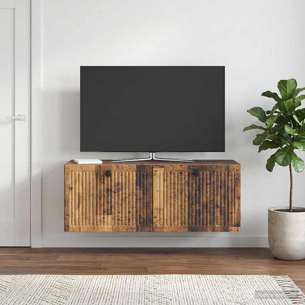 Wandmontierter TV-Schrank Altholz 78,5 x 31 x 30 cm