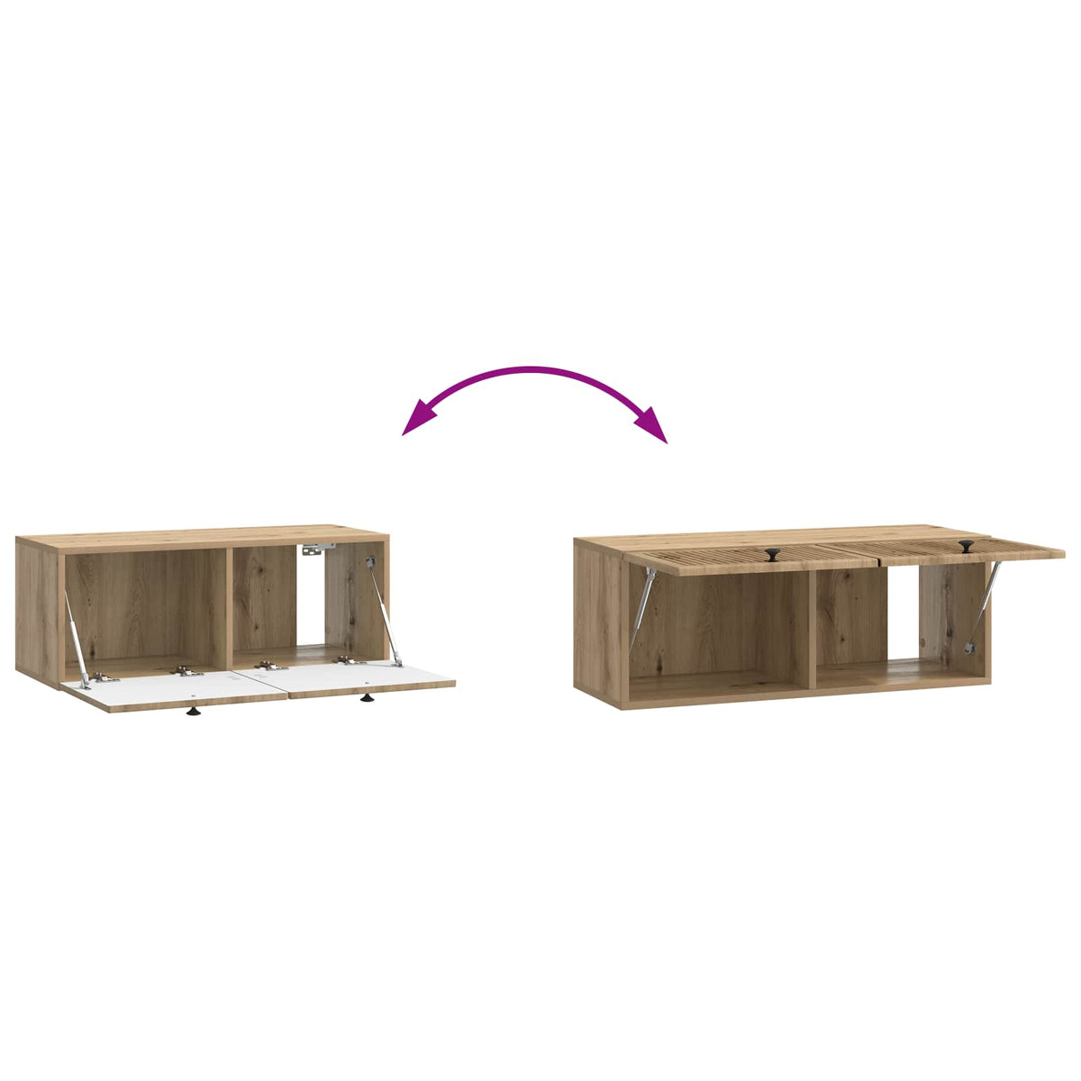 Wandmontierter TV-Schrank 78,5 x 31 x 30 cm Artisan-Eiche