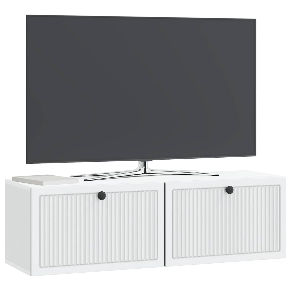 Wandmontierter TV-Schrank Weiß 98 x 31 x 30 cm Holzwerkstoff