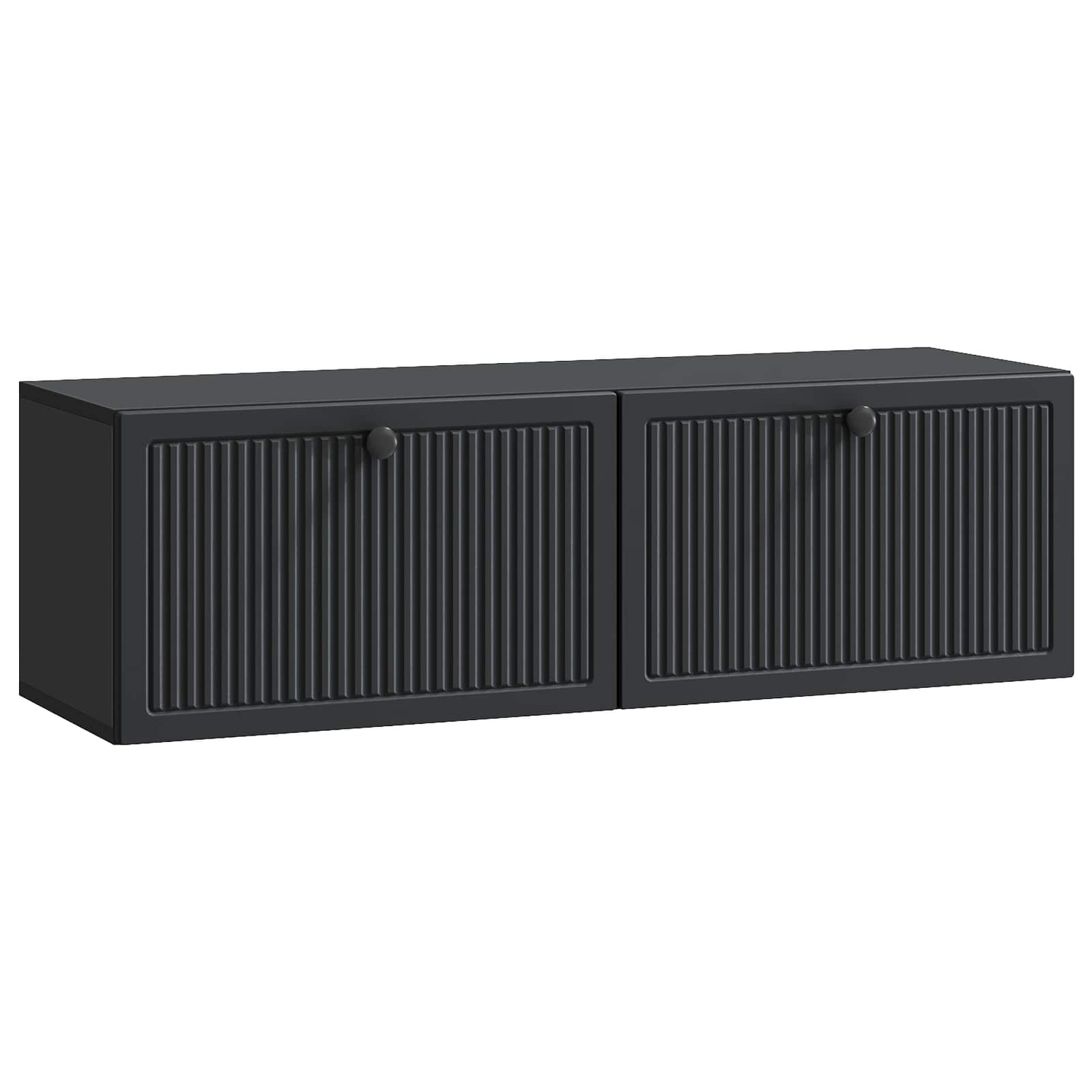 Wandmontierter TV-Schrank Schwarz 98 x 31 x 30 cm Holzwerkstoff