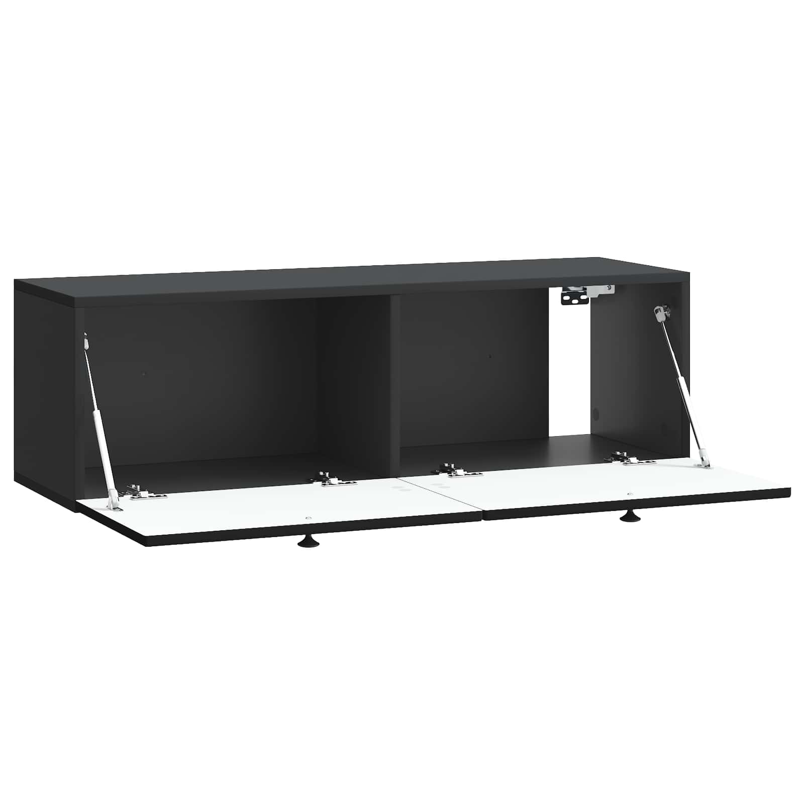 Wandmontierter TV-Schrank Schwarz 98 x 31 x 30 cm Holzwerkstoff