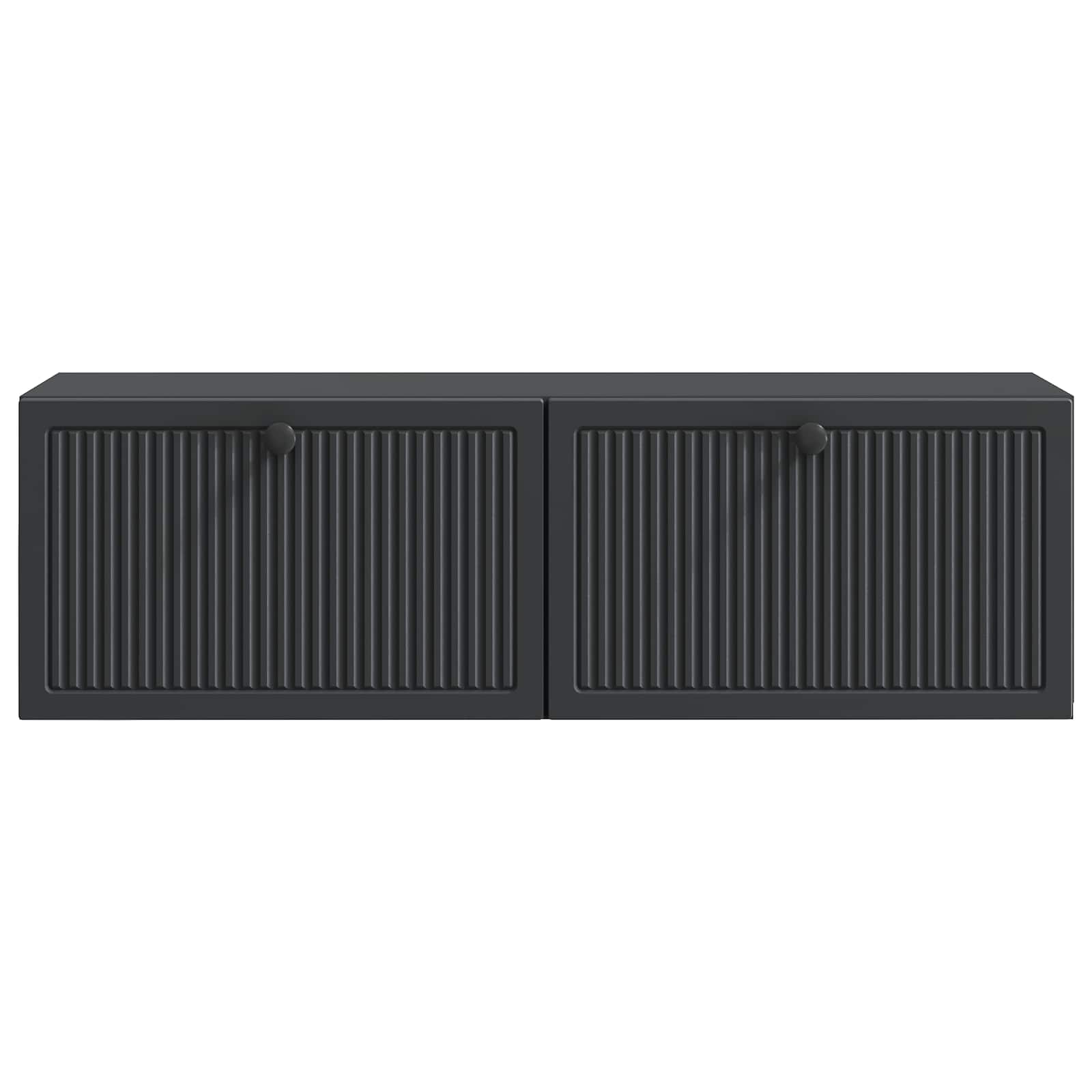 Wandmontierter TV-Schrank Schwarz 98 x 31 x 30 cm Holzwerkstoff