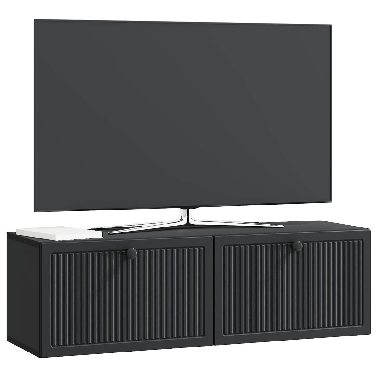 Wandmontierter TV-Schrank Schwarz 98 x 31 x 30 cm Holzwerkstoff