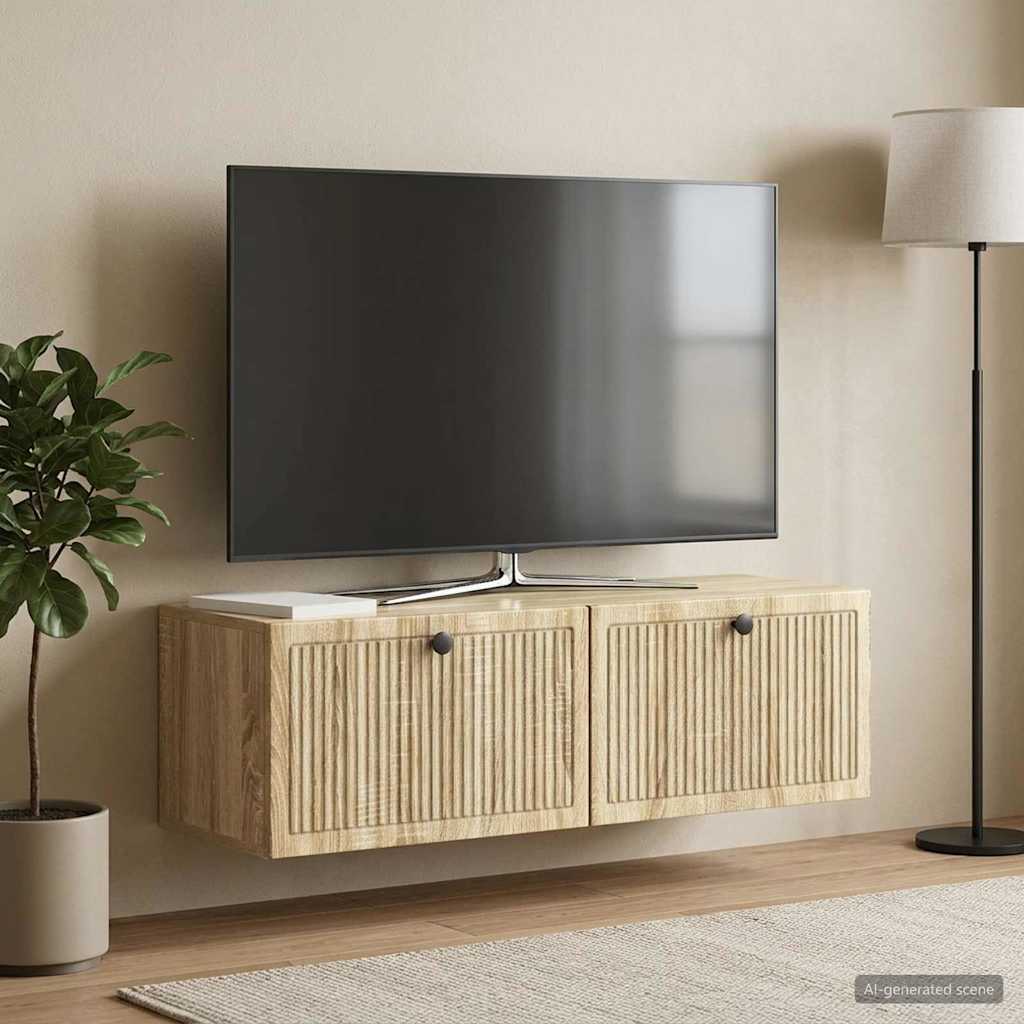 Wandmontierter TV-Schrank Sonoma-Eiche 98 x 31 x 30 cm