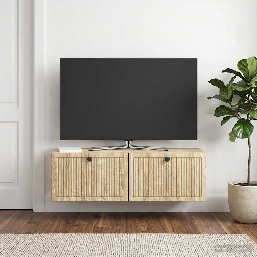 Wandmontierter TV-Schrank Sonoma-Eiche 98 x 31 x 30 cm