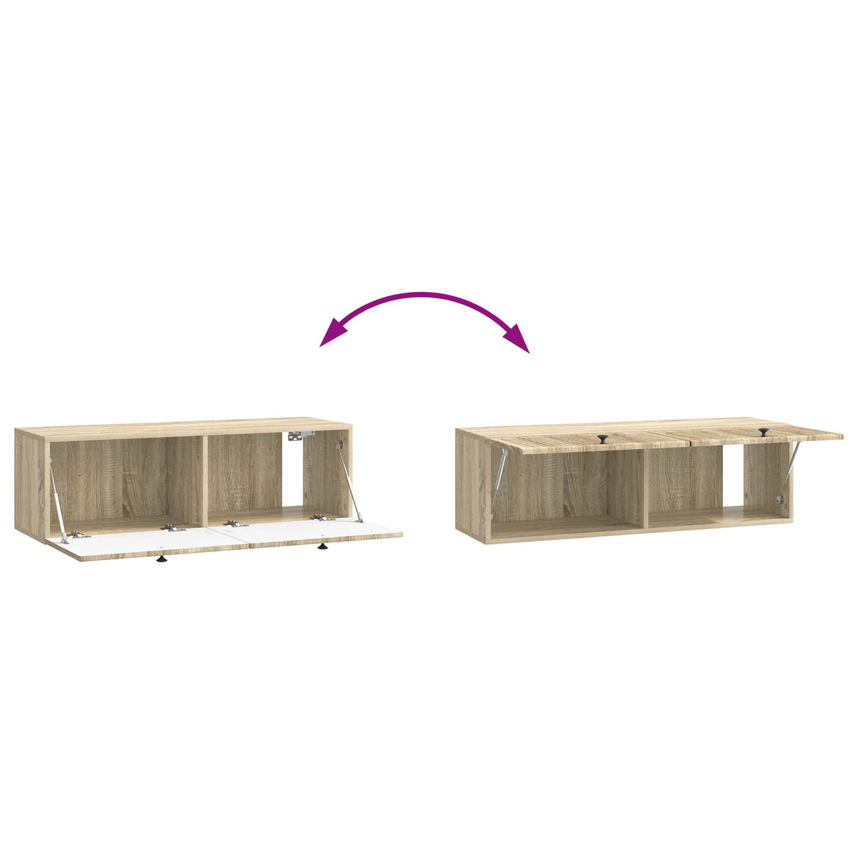 Wandmontierter TV-Schrank Sonoma-Eiche 98 x 31 x 30 cm