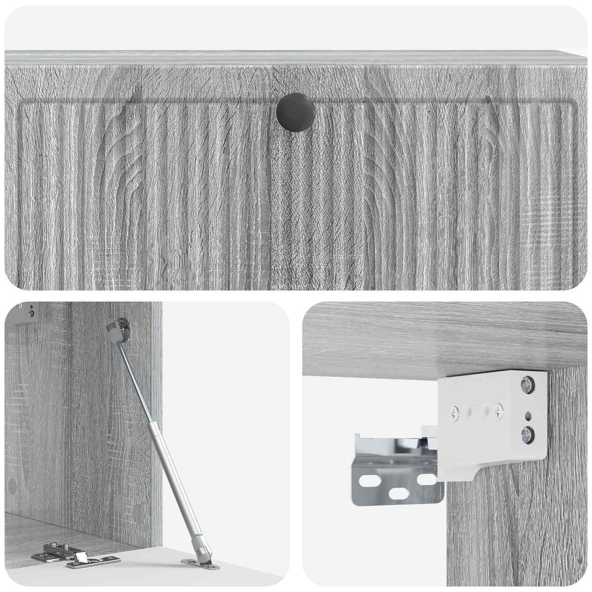 Wandmontierter TV-Schrank Graues Sonoma 98 x 31 x 30 cm