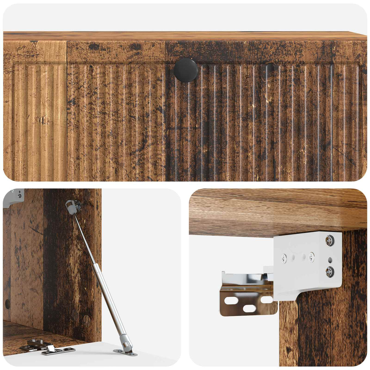 Wandmontierter TV-Schrank Altholz 98 x 31 x 30 cm Holzwerkstoff
