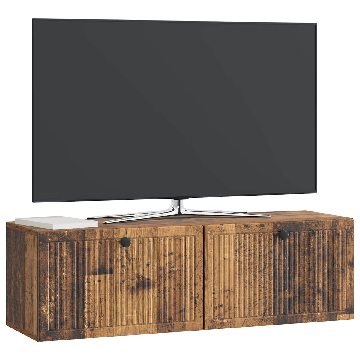 Wandmontierter TV-Schrank Altholz 98 x 31 x 30 cm Holzwerkstoff