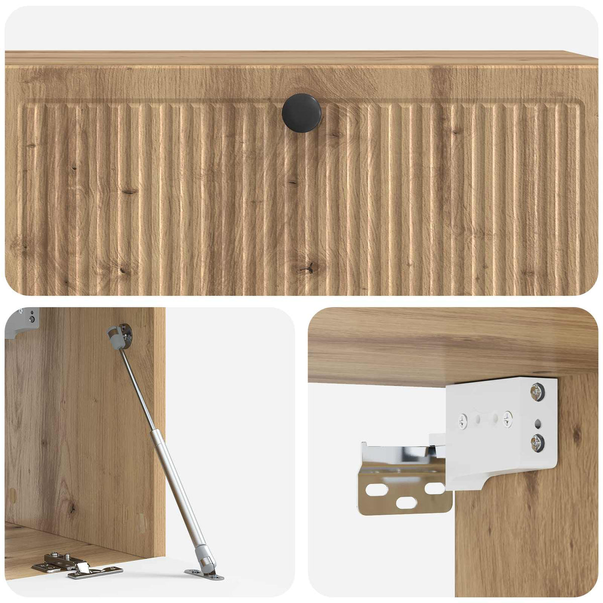 Wandmontierter TV-Schrank 98 x 31 x 30 cm Artisan-Eiche