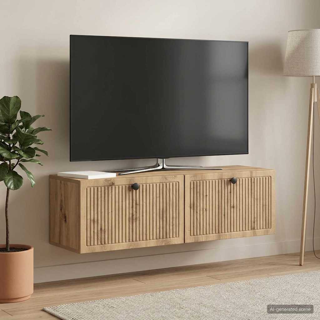 Wandmontierter TV-Schrank 98 x 31 x 30 cm Artisan-Eiche