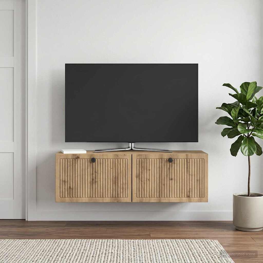 Wandmontierter TV-Schrank 98 x 31 x 30 cm Artisan-Eiche