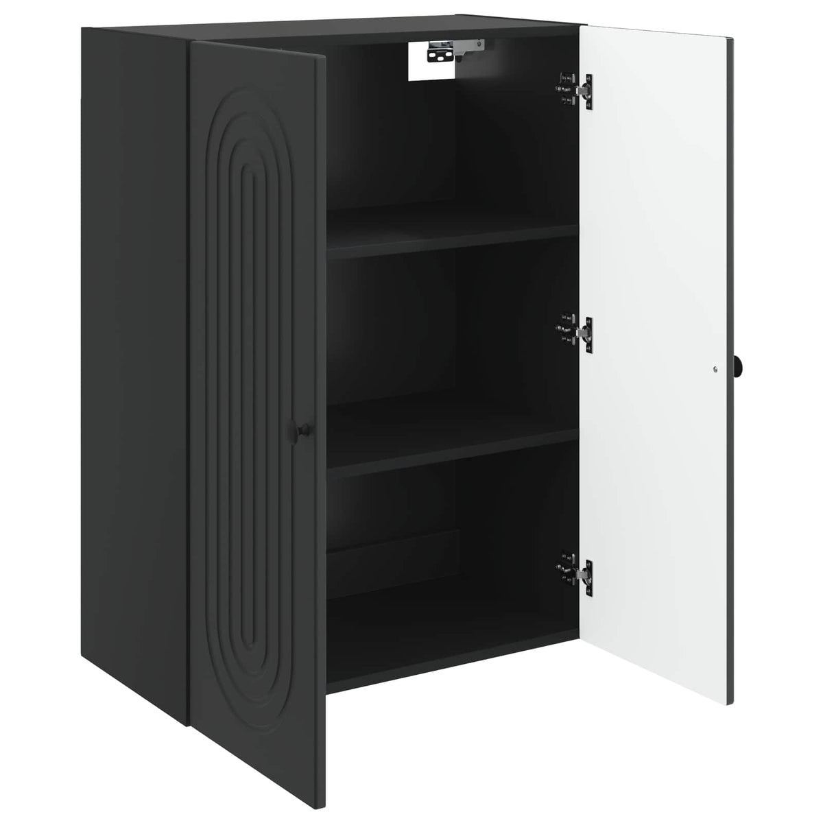Wandschrank Schwarz 66 x 34,5 x 90 cm Holzwerkstoff