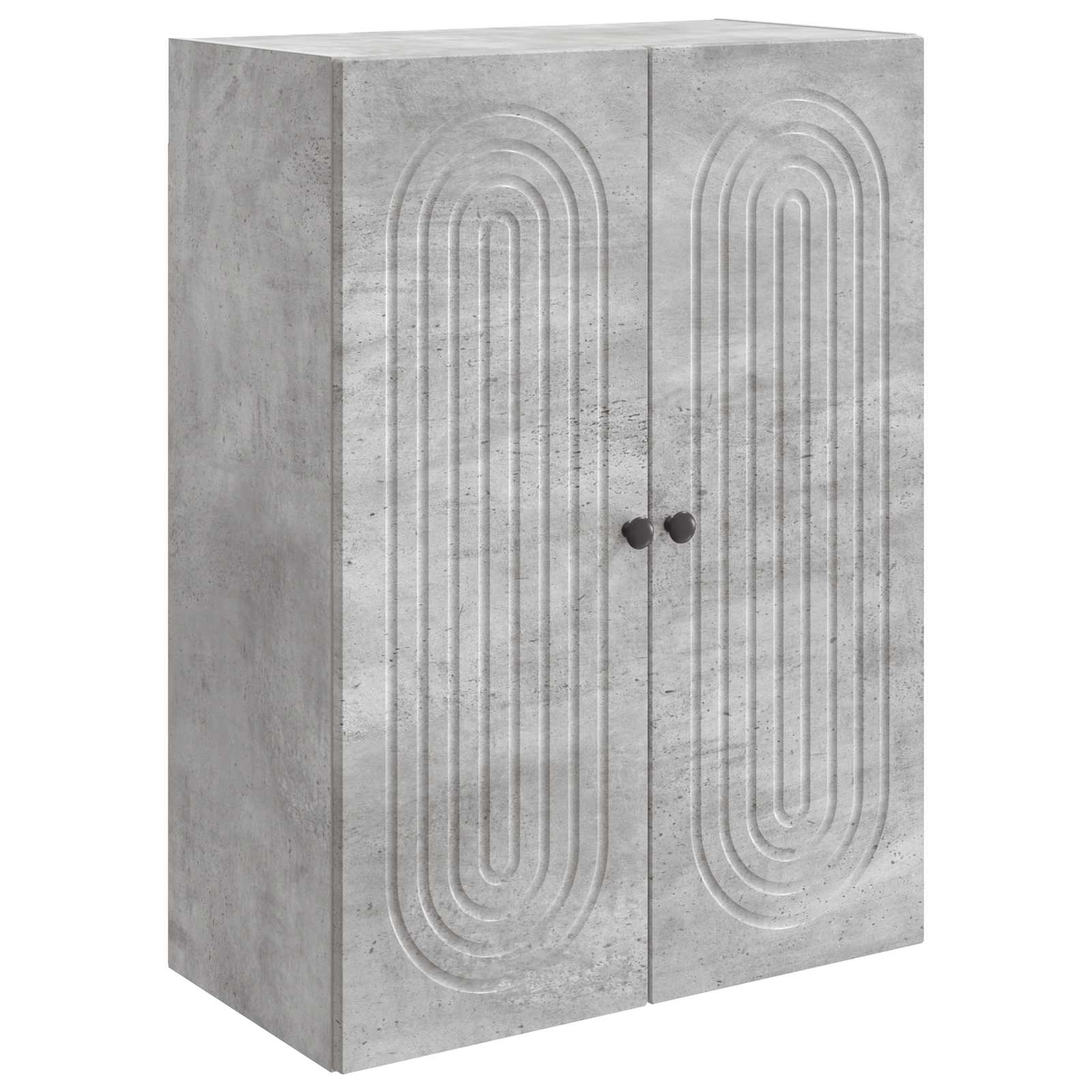 Wandschrank Betongrau 66 x 34,5 x 90 cm Holzwerkstoff